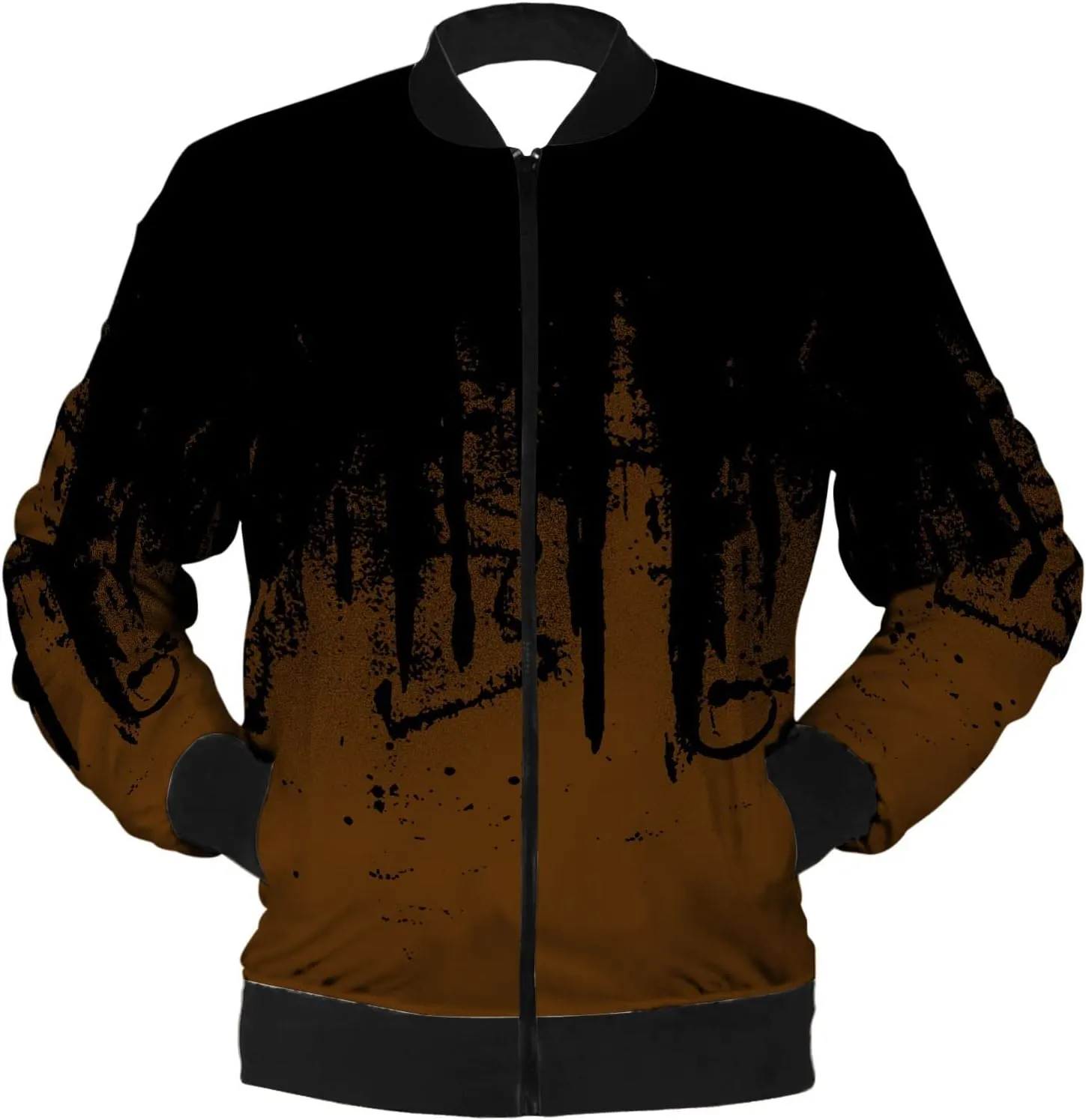 Ymosrh Packable Jacket Mens Autumn and Winter Men's Printed Thin Jackets Casual Versatile Jackets Jacket