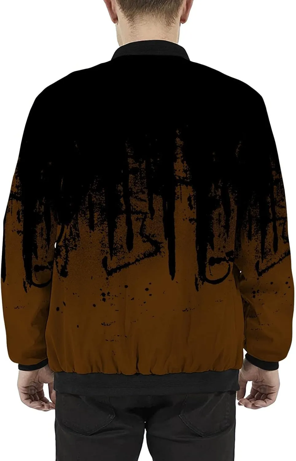 Ymosrh Packable Jacket Mens Autumn and Winter Men's Printed Thin Jackets Casual Versatile Jackets Jacket